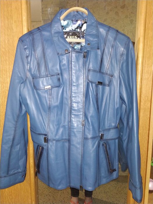 Кожаная женская куртка 50 размер