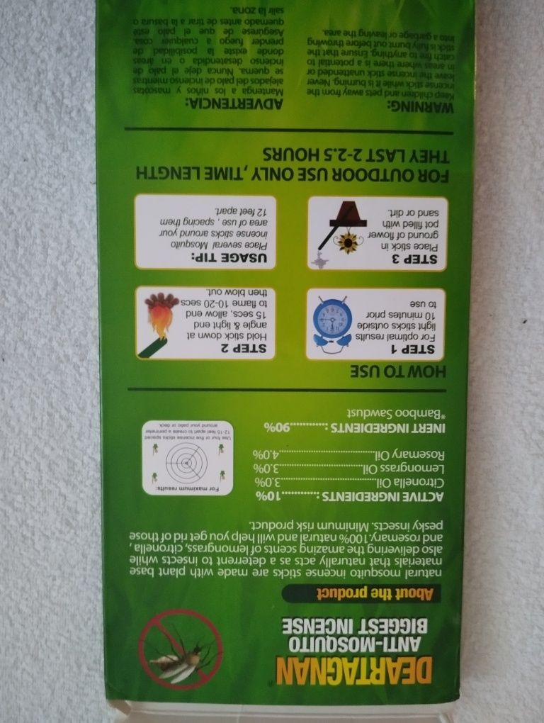 Świeczki przeciw komarom