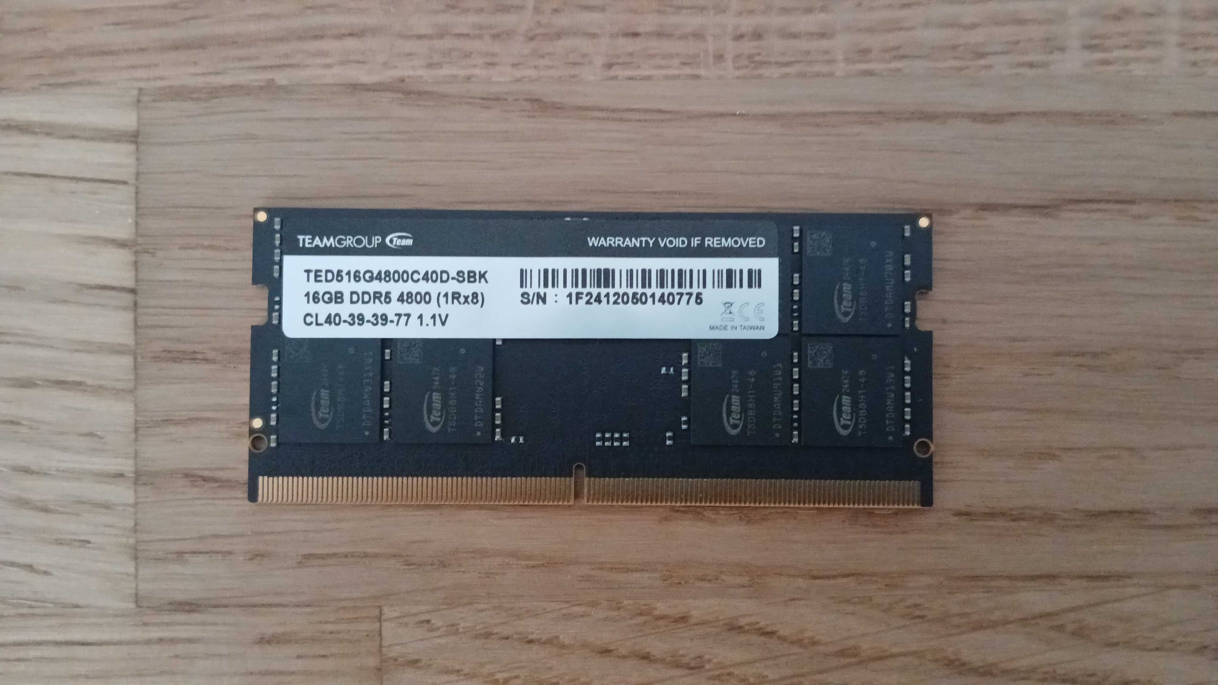 Team Group SO-DIMM 16GB DDR5 4800Mhz Elite Preto CL40