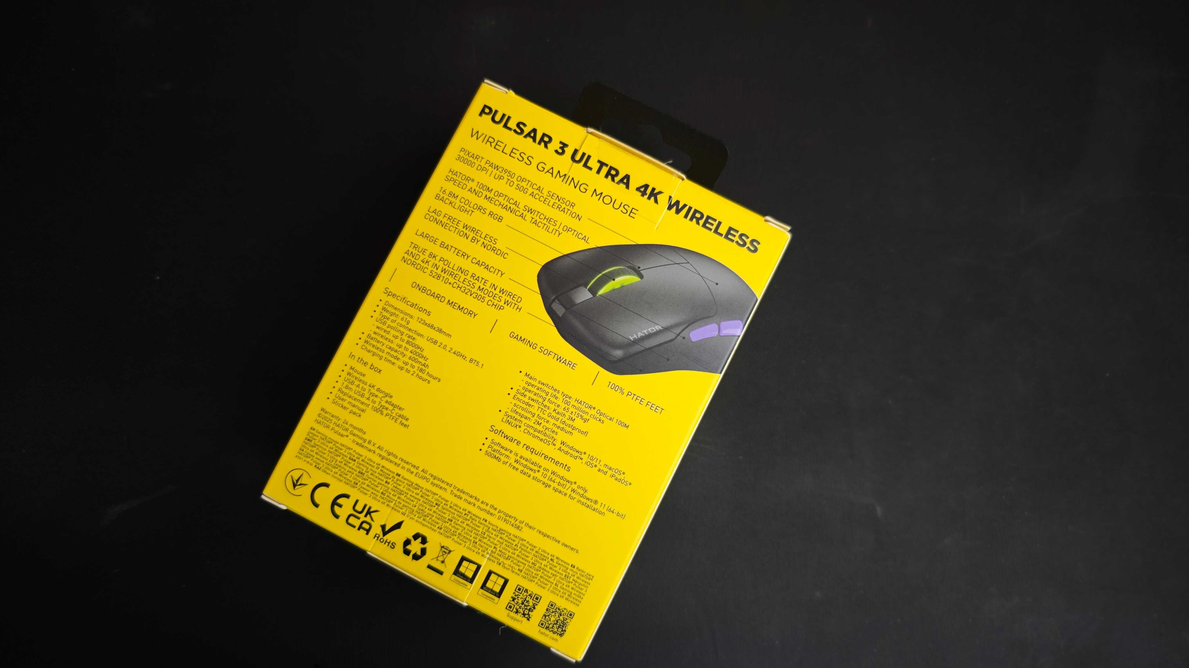 Ігрова мишка Hator Pulsar 3 Ultra 4K Wireless