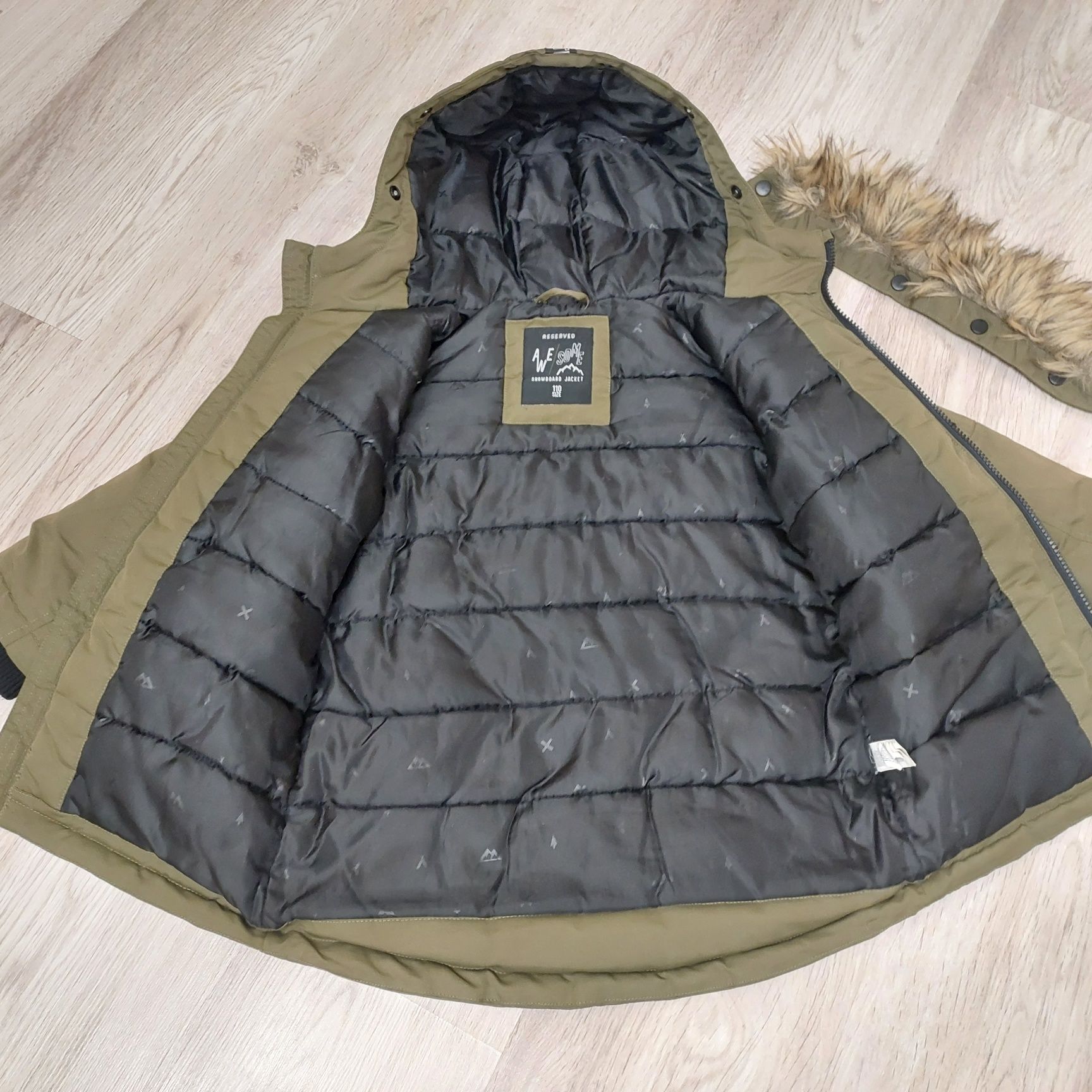 RESERVED zimowa kurtka parka dla chłopca 110 cm 4-5 lat