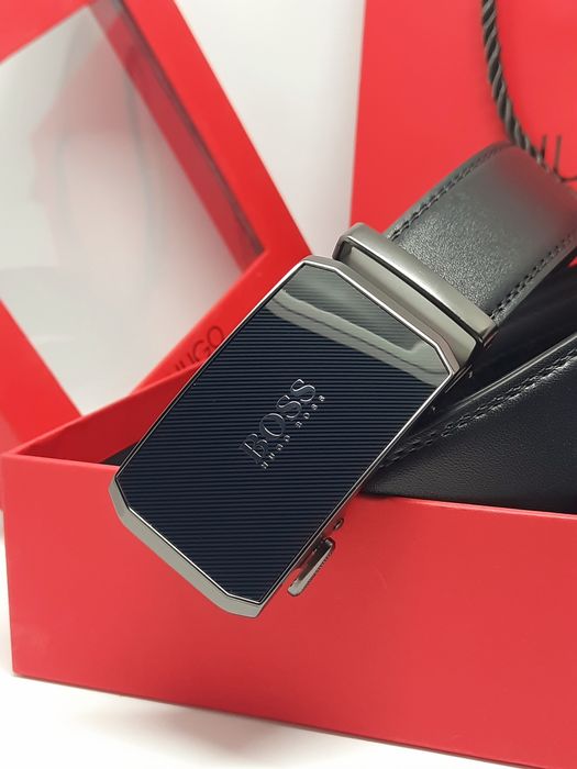 Чоловічий ремінь хьюго босс пасок | Мужской ремень пояс пряжка автомат