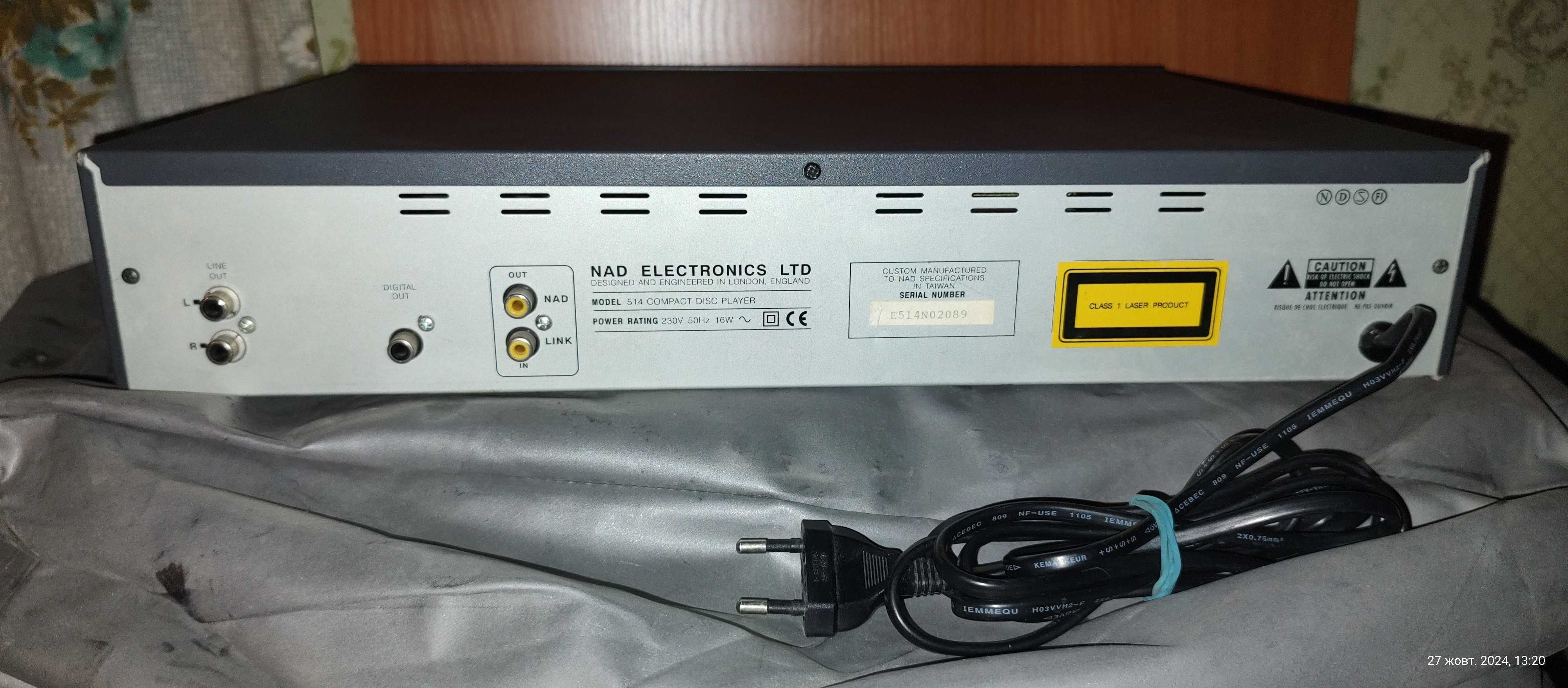 CD програвач NAD 514 (опис)