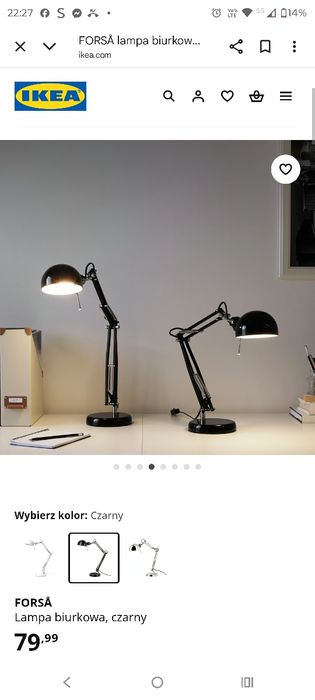 Lampka na biurko, nocna ikea