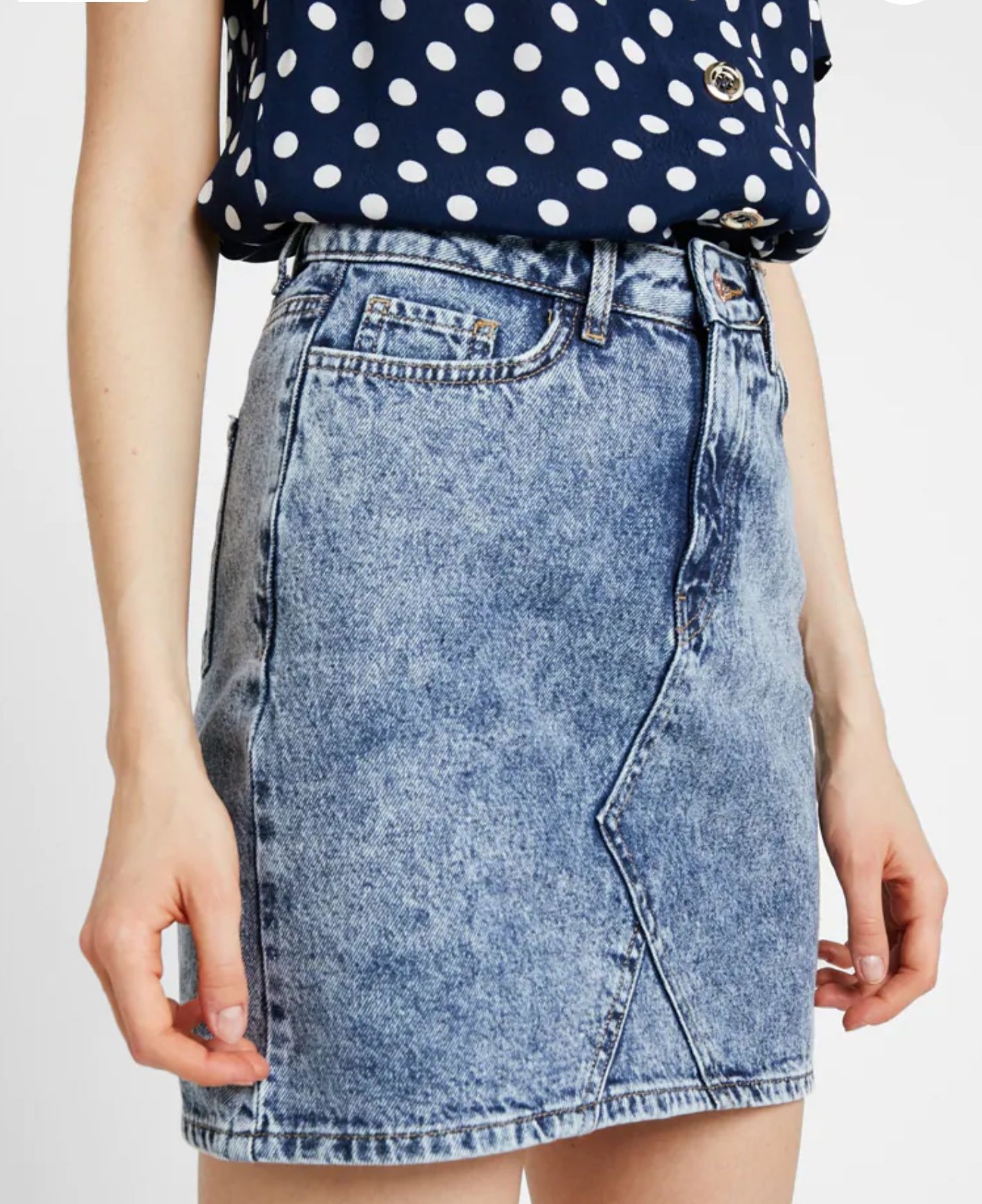 New Look nowa jeansowa spódnica z efektem sprania rozmiar L/XL