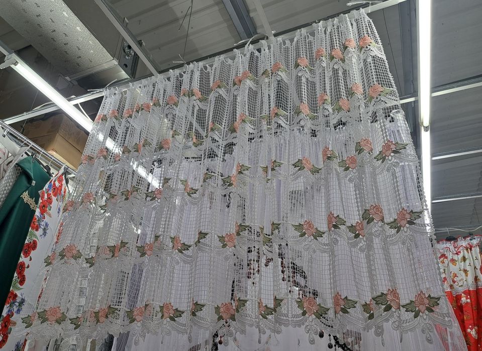 Firanka gotowa na przelotkach 160x400