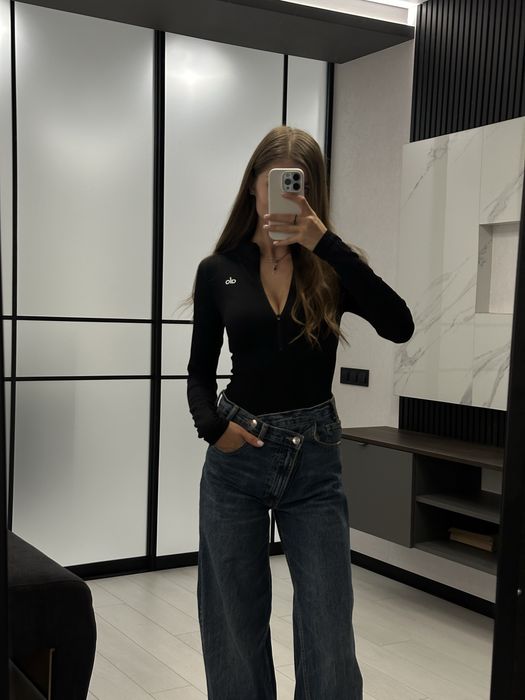 Боді жіноче, боді ALO yoga, коричневий боді, лонгслів