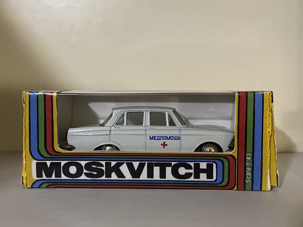 Модель 1:43 ссср Москвич 408 Медпомощь номерной А1