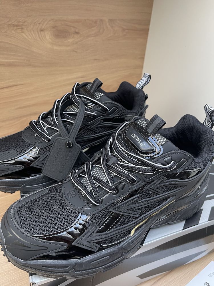 Кросівки Off White Be Right Back × Raf simons, чорно білі