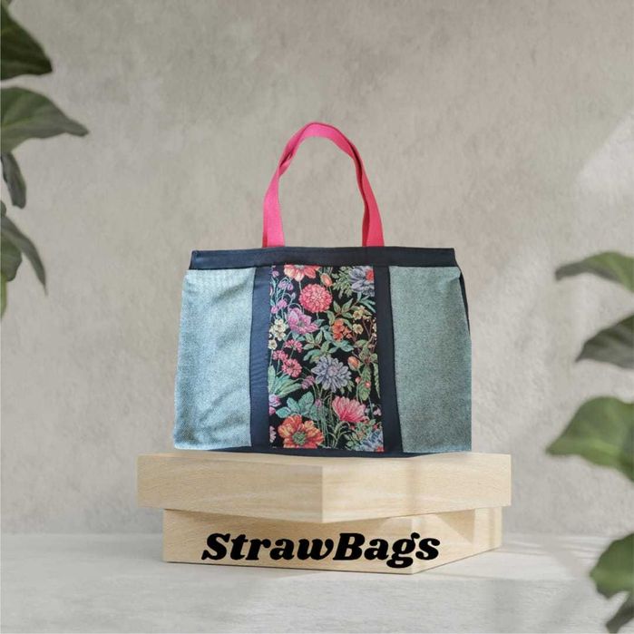 Saco de Tecido Florido