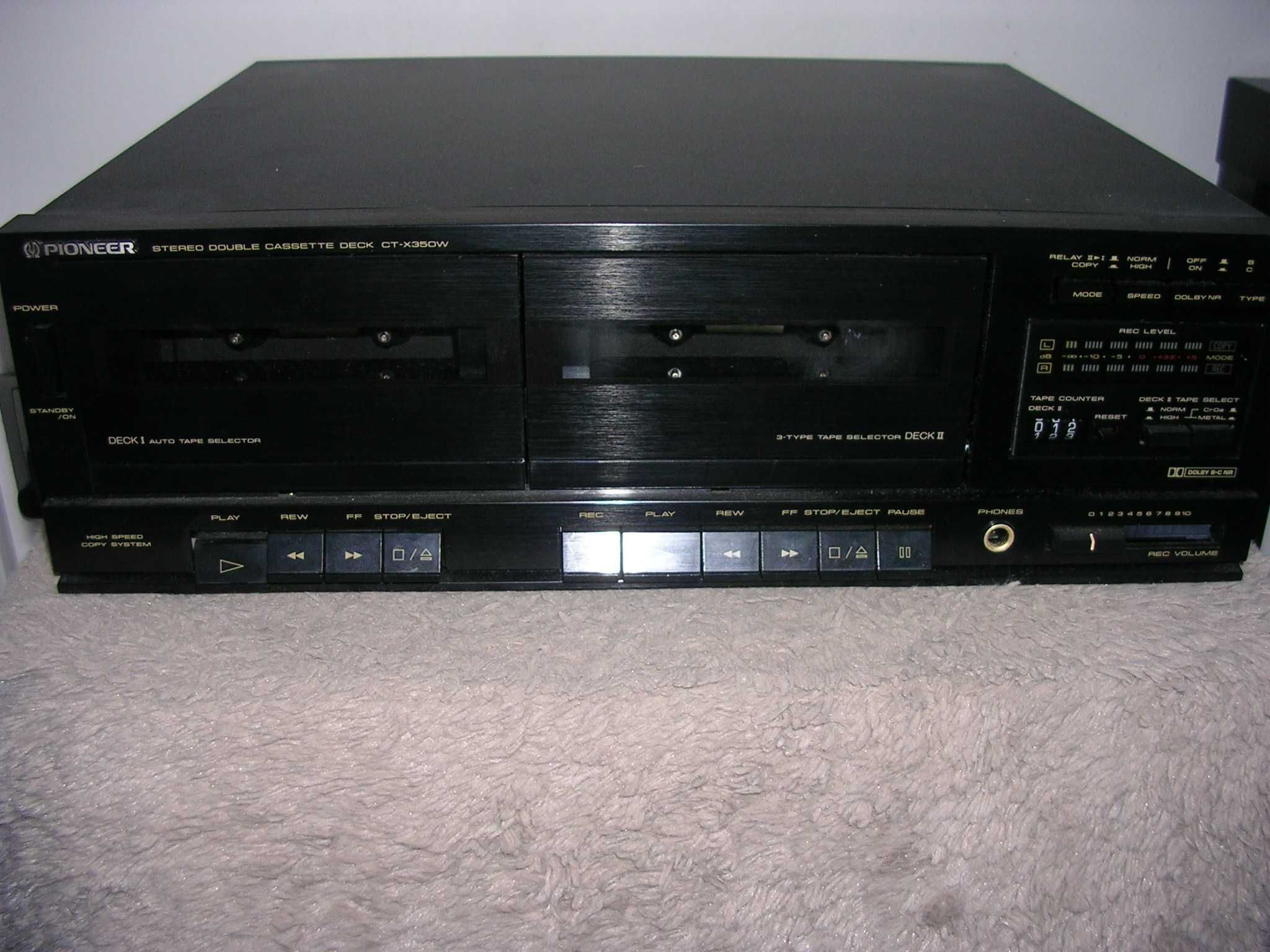 Magnetofon Pionner stereo double cassette deck CT-X350W