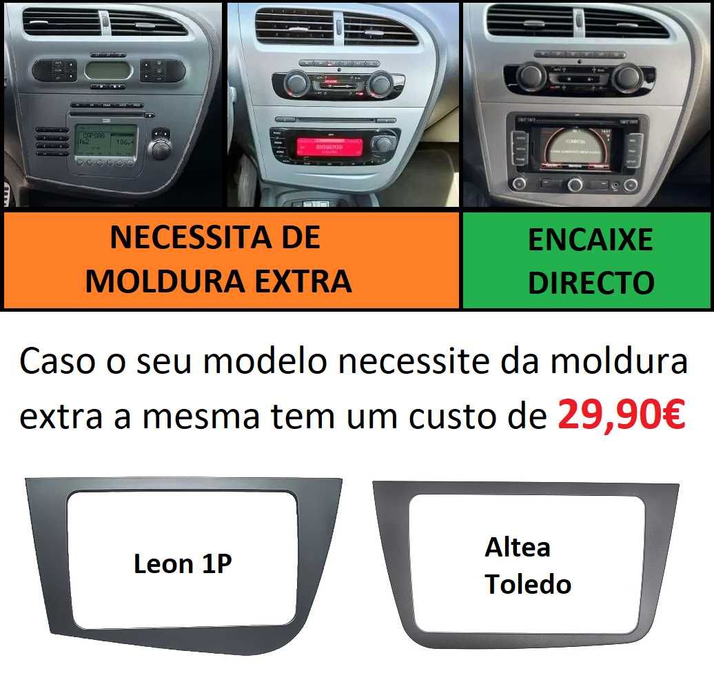 (NOVO) Rádio 2DIN 9" • SEAT Leon 1P • Toledo • Altea • Android 2+32GB