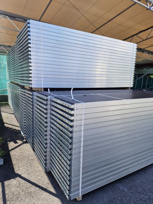 Rusztowanie 480m2 6x75m typ Plettac P70 nowe, podesty stalowe spawane!