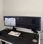 Monitor LG 49WL95C-W – 5K UltraWide 49” + uchwyt Silver Monkey