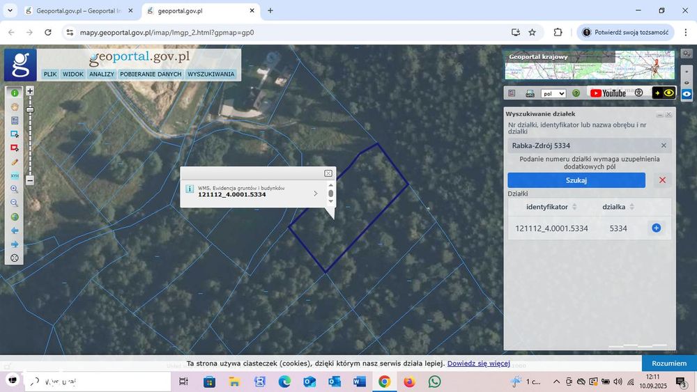 Działki leśne w Rabce-Zdroju