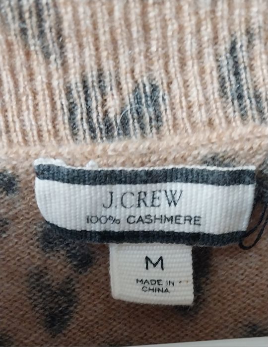 Свитер кашемировый  J.crew  100 % кашемир  леопардовый принт