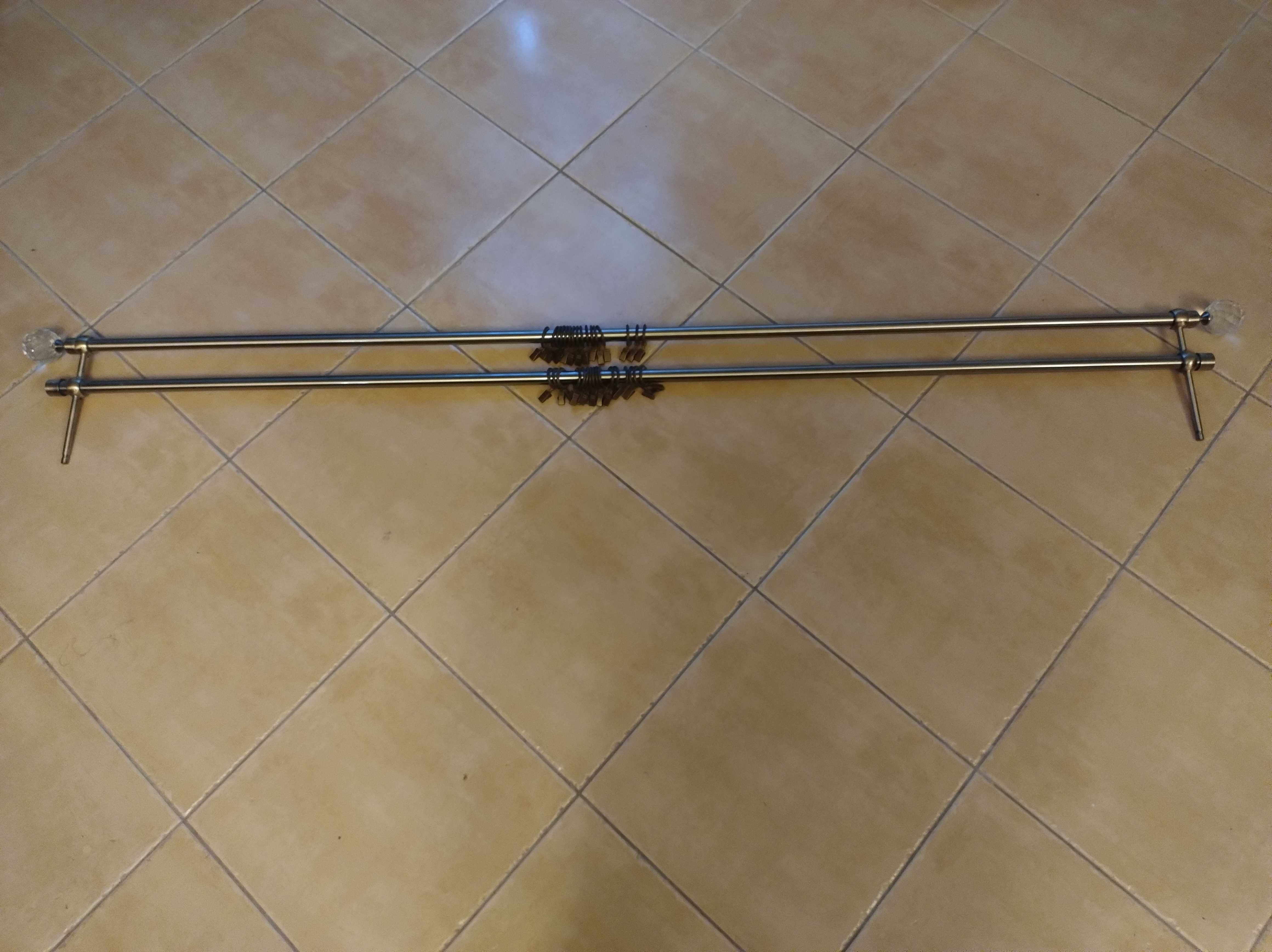 Karnisz 160cm z kulami kryształowymi