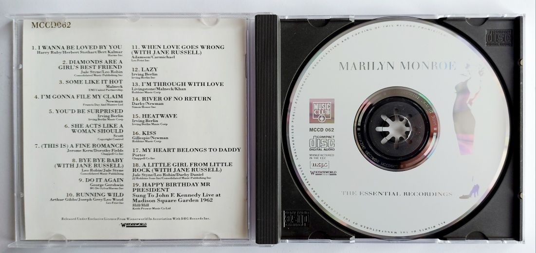 Marilyn Monroe The Essential Recordings 1992r