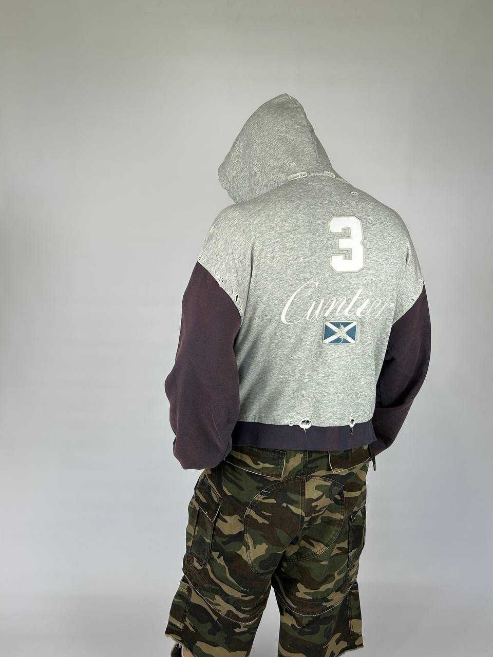 Project GRAILZ G/R gr кофта zip up худи серая зипка худі сіра зіп M S