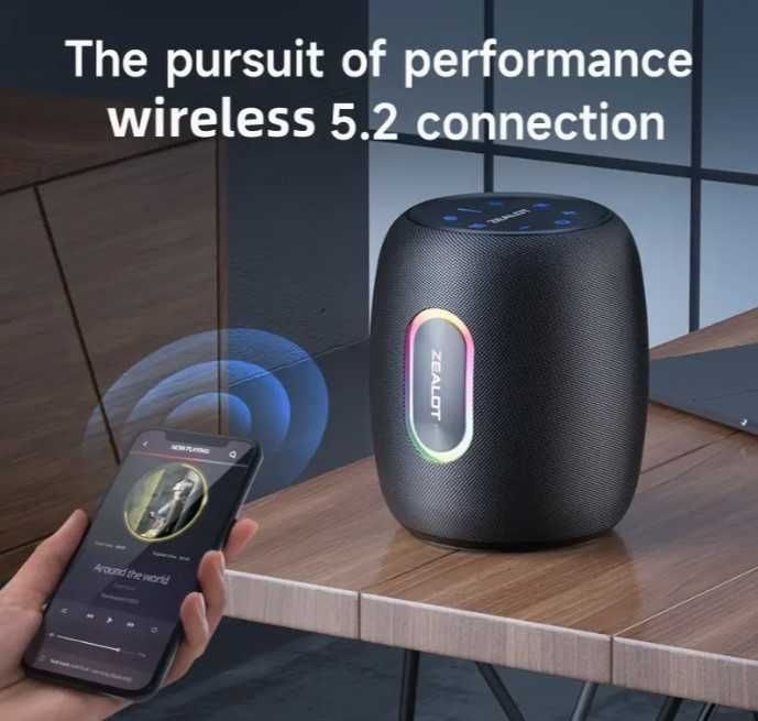 Колонка bluetooth ZEALOT S64 50 Вт беспроводной портативный динамик