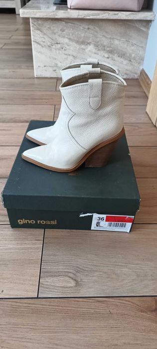 Botki kowbojki beż Gino Rossi