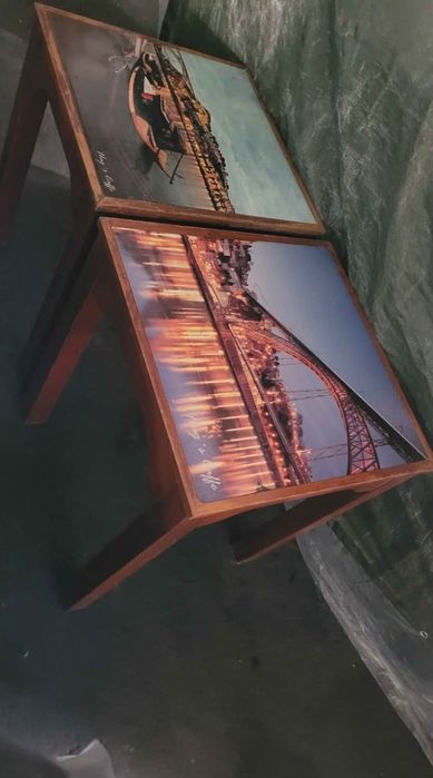 Cadeira mesa de madeira