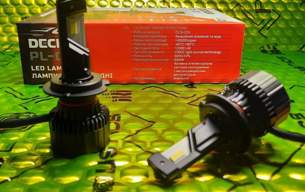 Лампа Decker Led PL-07 6K H7/Н4/Н1/Н11 CanBus 9-32V  60W 12000Lm