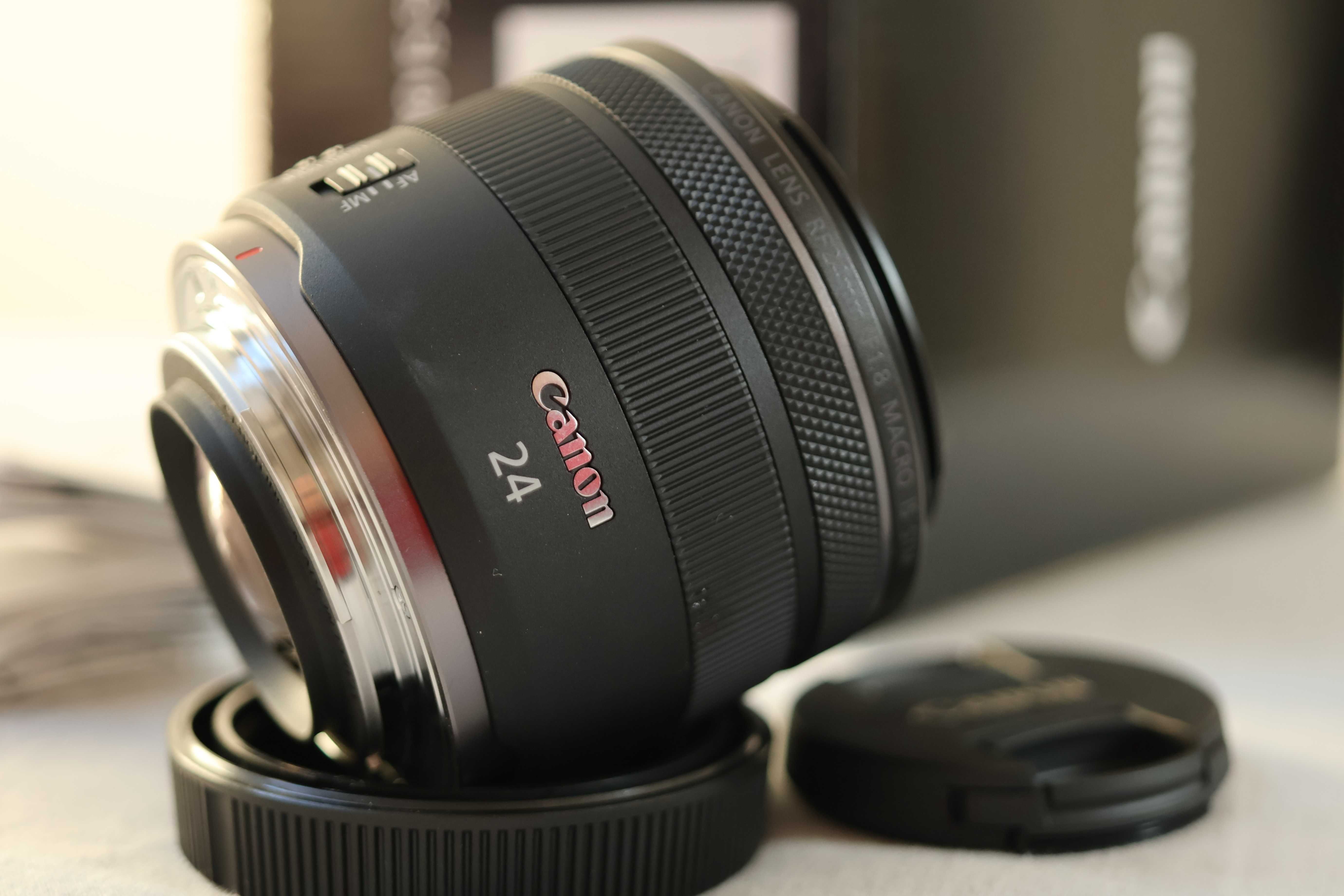 Canon 24 mm 1.8 Macro IS STM RF stan jak NOWY!!!