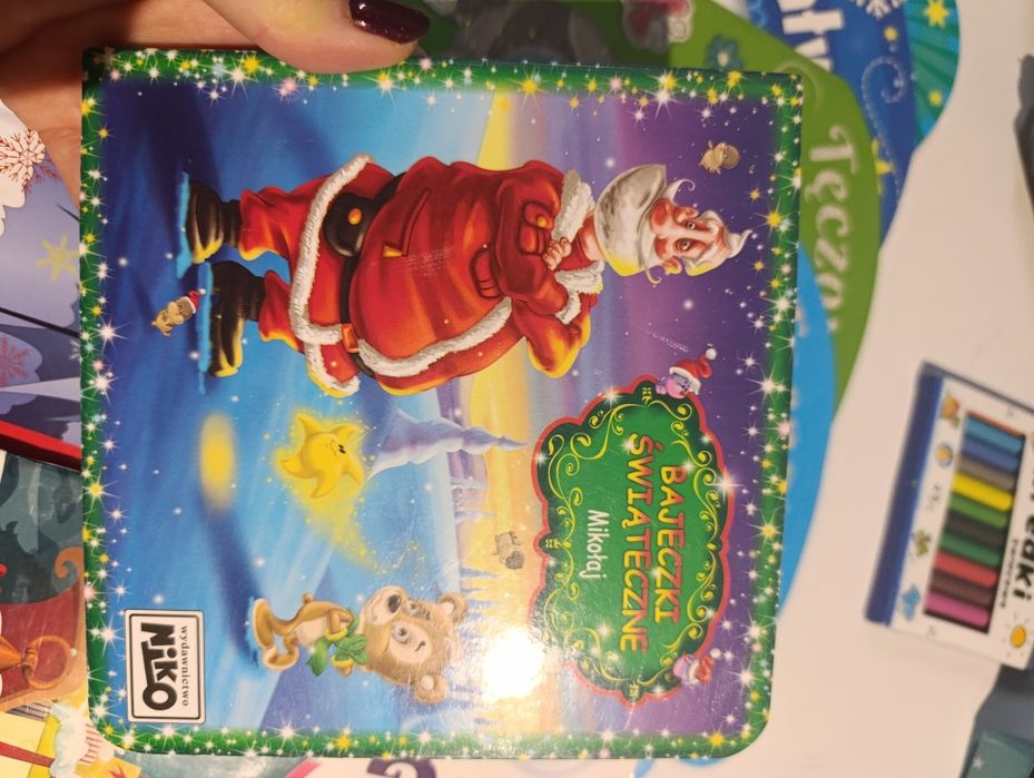 Zestaw NOWYCH świątecznych książeczek i kolorowanek dla dziecka + kred