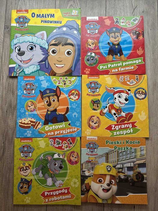 Zestaw książek/Książki Psi Patrol/Książki z naklejkami/Dopasuj i czyta