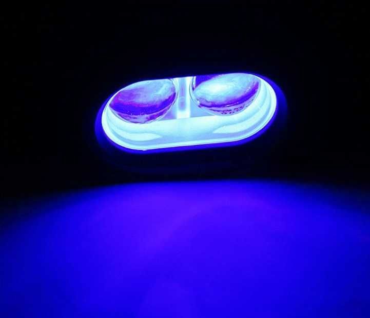 Lampa Robocza Strumieniowa OPRYSKIWACZA Niebieska LED 2x8W [3305]