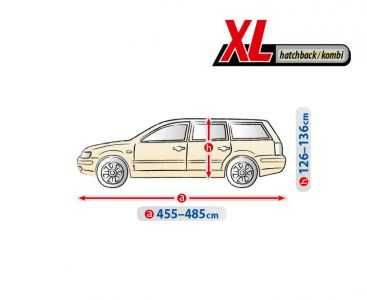 Pokrowiec na samochód OPTIMAL GARAGE hatchback/kombi, dł. 455-485 cm