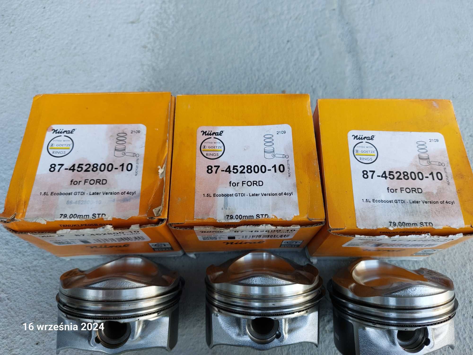 Tłok do 1.5 ecoboost, 2014-18r. Mondeo mk5, Kuga mk2, Fokus.