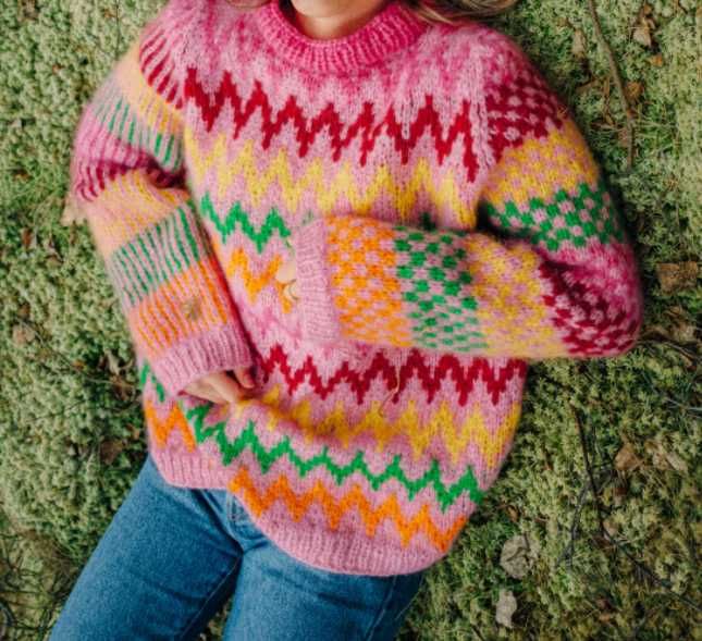 Sweter Skappel x Helenemoo  rozm. S wełna owcza zestaw