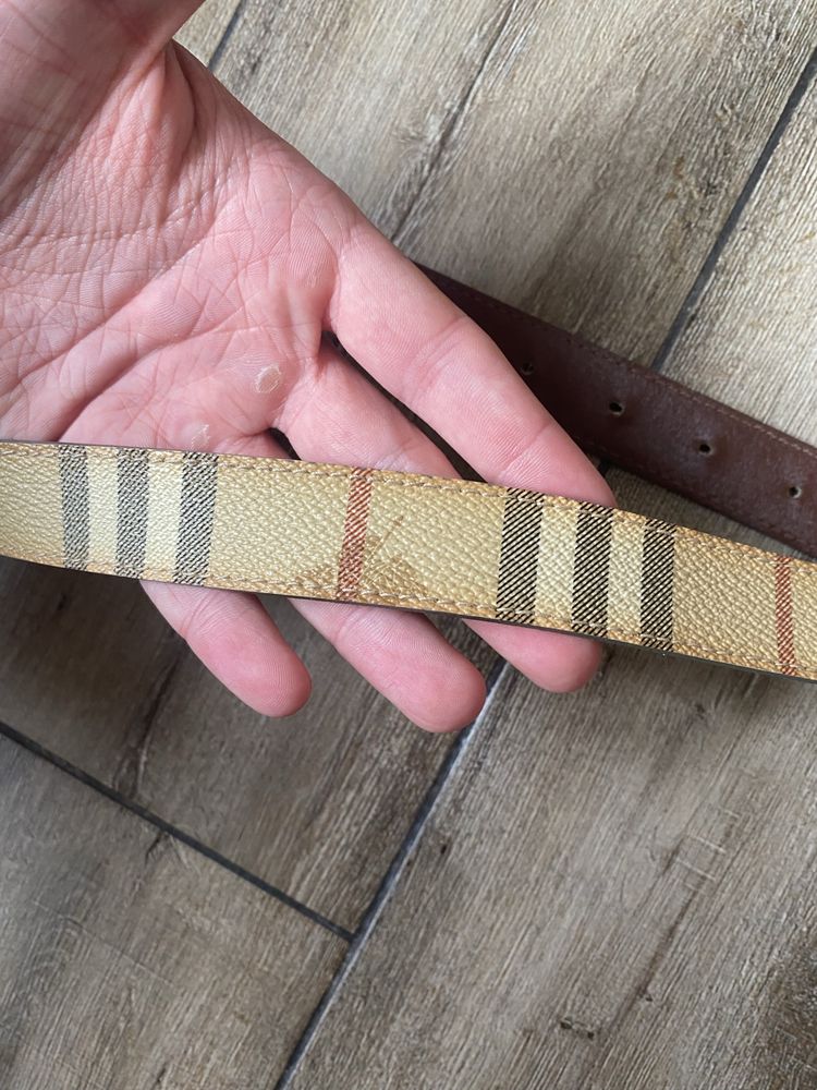 Оригінальний ремінь від burberry london, в клітинку ремінь барберрі