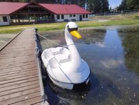 Rowerek rower wodny, ŁABĄDŹ, jak nowy, 1 sezon, 4 OSOBOWY