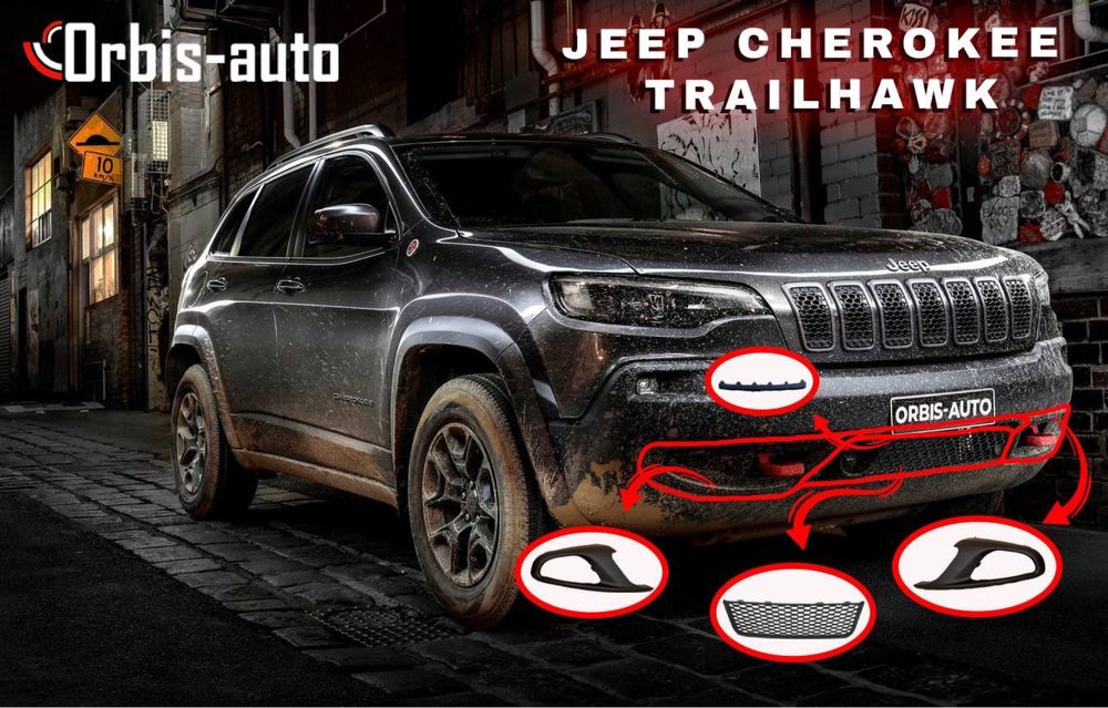 Молдинг накладка Бампер решетка Jeep Cherokee Trailhawk новий оригінал