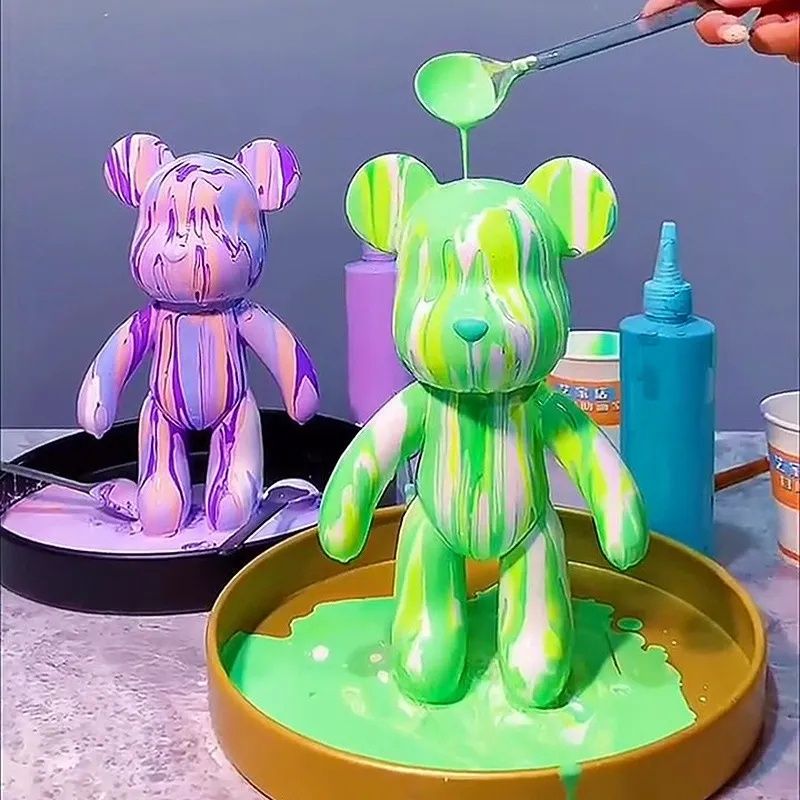 Bearbrick color fluid набір для творчості ведмедик розмальовка