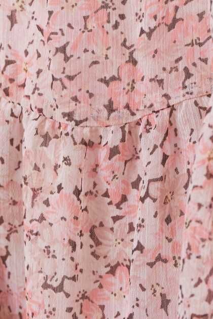 Плаття міді H&M з довгим рукавом в квітковий принт