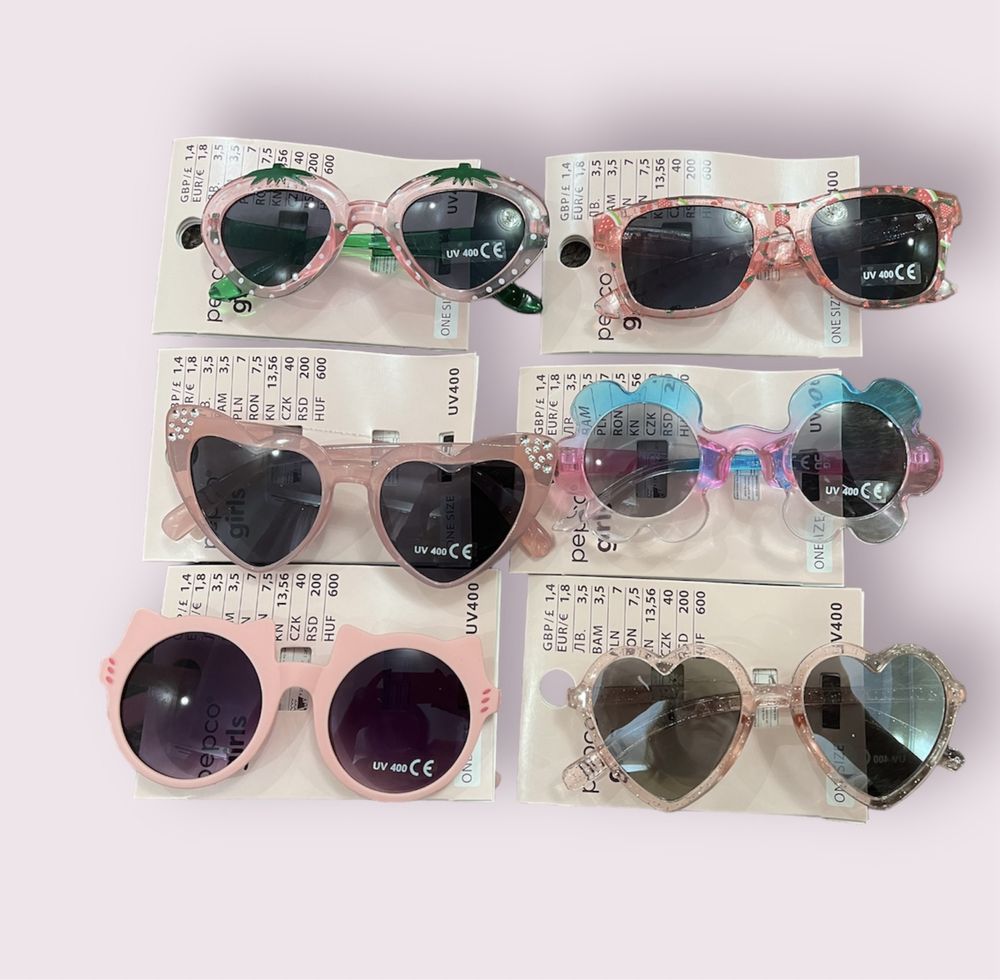 Сонячні окуляри дитячі сонцезахисні для дівчинки
