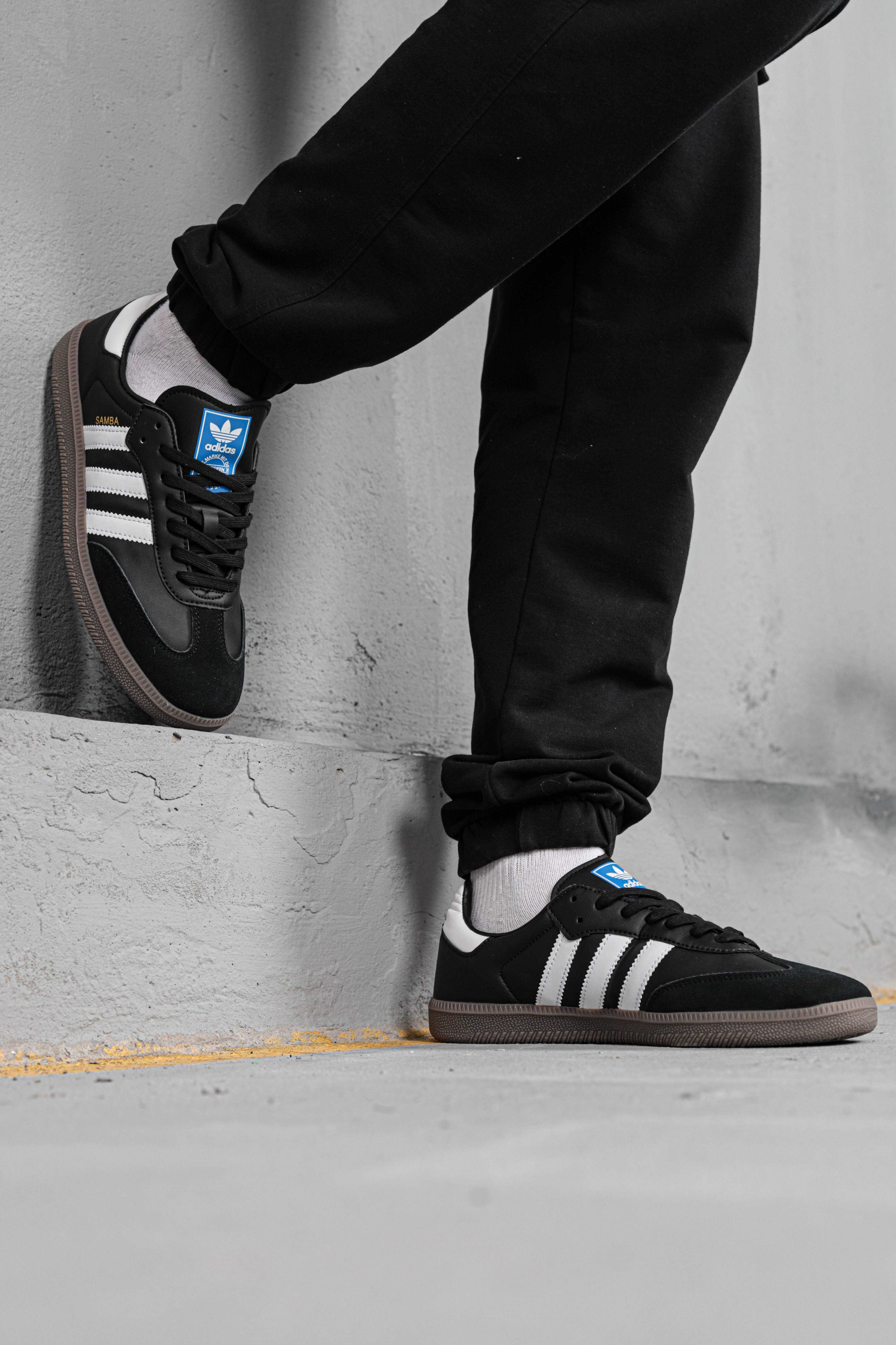 ВІдправка без предоплат!Adidas Samba black&white/ Адидас Самба Черные