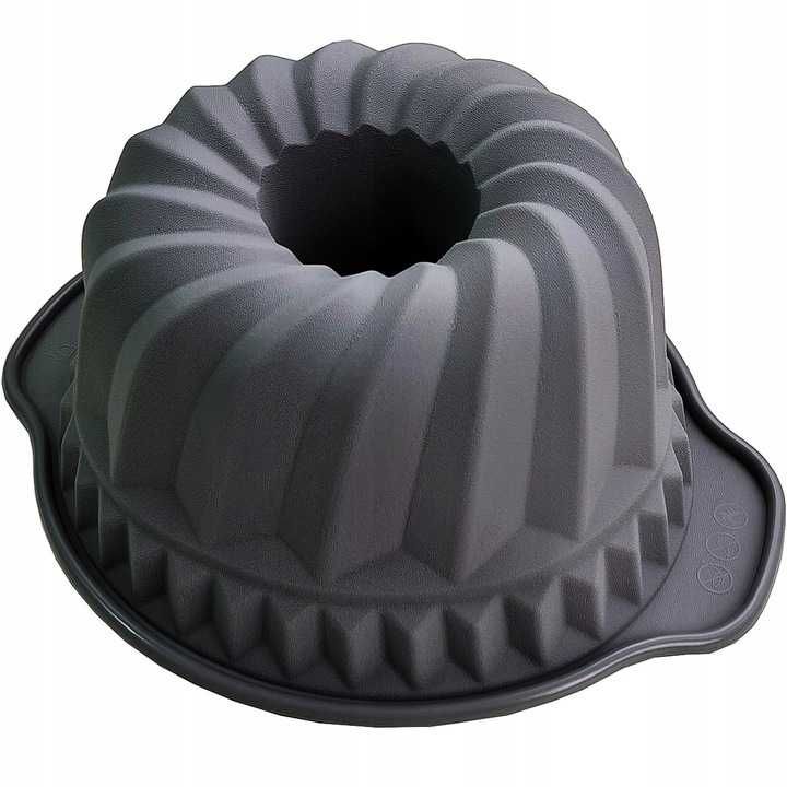 FORMA FOREMKA DO PIECZENIA BABKI Ciasta Silikon 24cm z Kominem. Duża