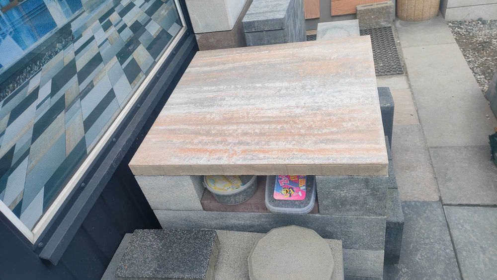 Stół stolik betonowy płyta tarasowa 80x80 kostka brukowa mebel meble