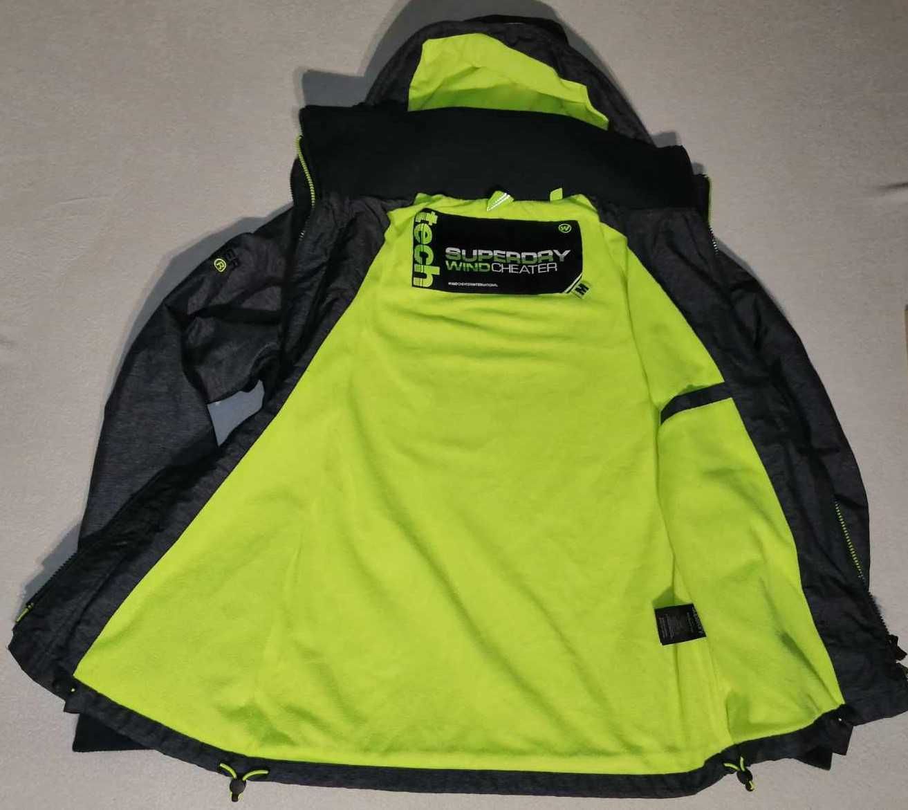 SUPERDRY Tech Windcheater Kurtka Męska Kaptur M Oryginalna 100%