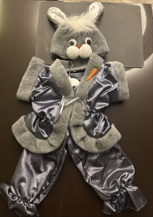 Детский карновальный Костюм серого Зайчика