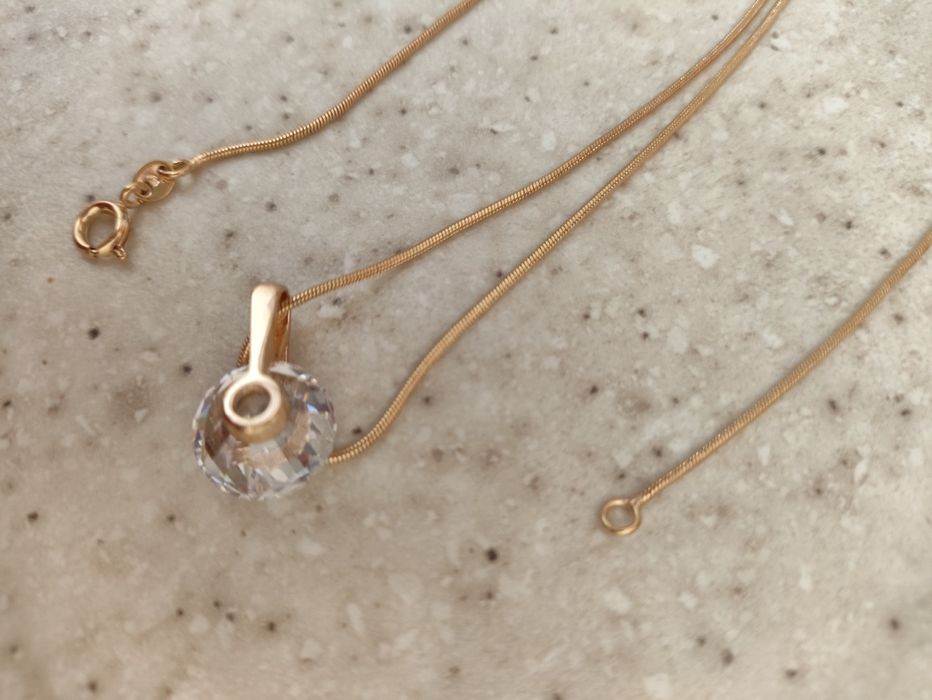 Цепочка с кулоном цирконий 45 см