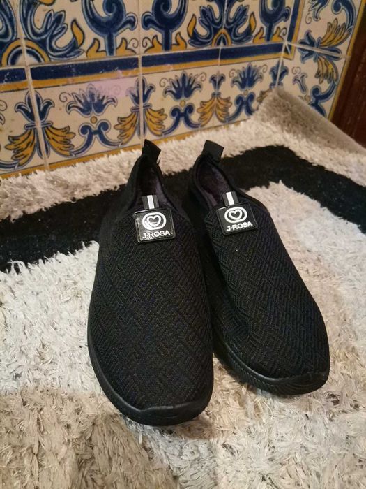 Sapato Homem de tecido com pêlo por dentro Nr.39
