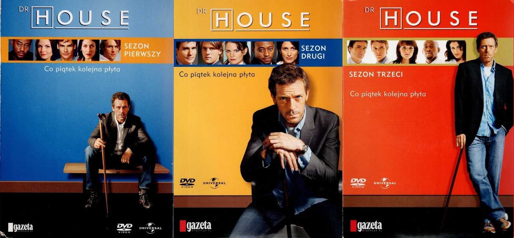 Zestaw 3 Sezony Dr House 21 Płyt Dvd Sezon 1, 2 I 3