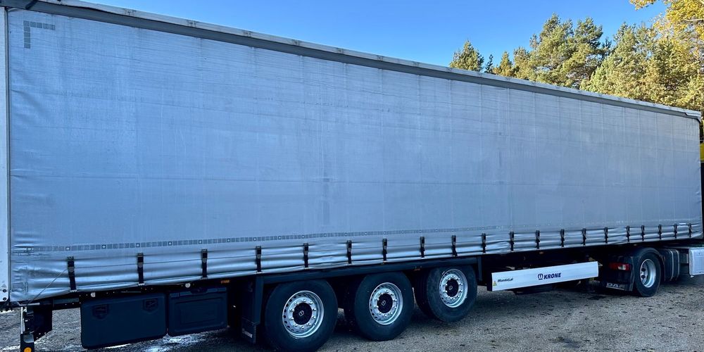 Krone FIRANKA EDSCHA MULTILOCK CERTYFIKAT XL OŚ PODNOSZONA OSIE KRONE KOSZ NA KOŁA ZAPASOWE NOWE OPONY!!! 2021  Firanka Standard Certfikat XL Oś Podnoszona Nowe Opony!!! 2021 Ładna