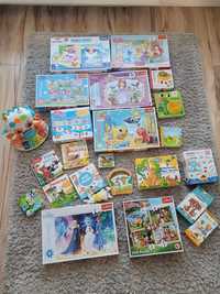 Zabawki puzzle Peppa, Masza, Baby Shark I książeczki edukacyjne
